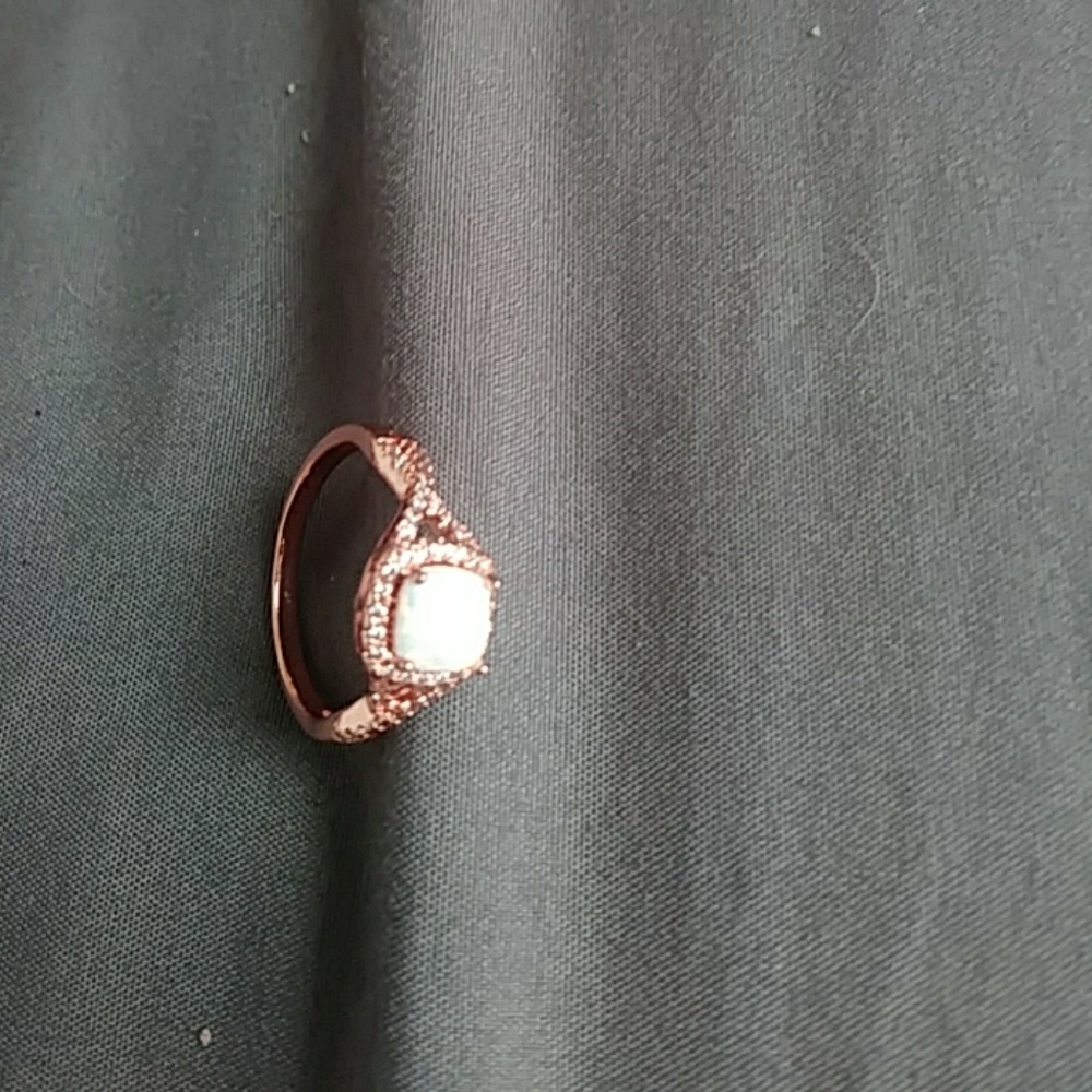Rose gold opal ring